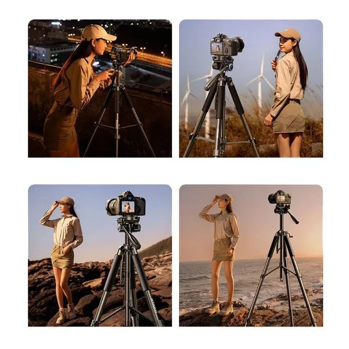 RTAKO VT-990S 1.9M HEXAGONAL PHOTOGRAPHY TRIPOD Black (6942063201724) (UA)
