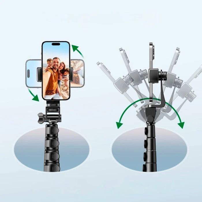 UGREEN LP680 Selfie Stick Tripod with Bluetooth Remote Black (15609) (UA)