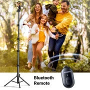 UGREEN LP680 Selfie Stick Tripod with Bluetooth Remote Black (15609) (UA)