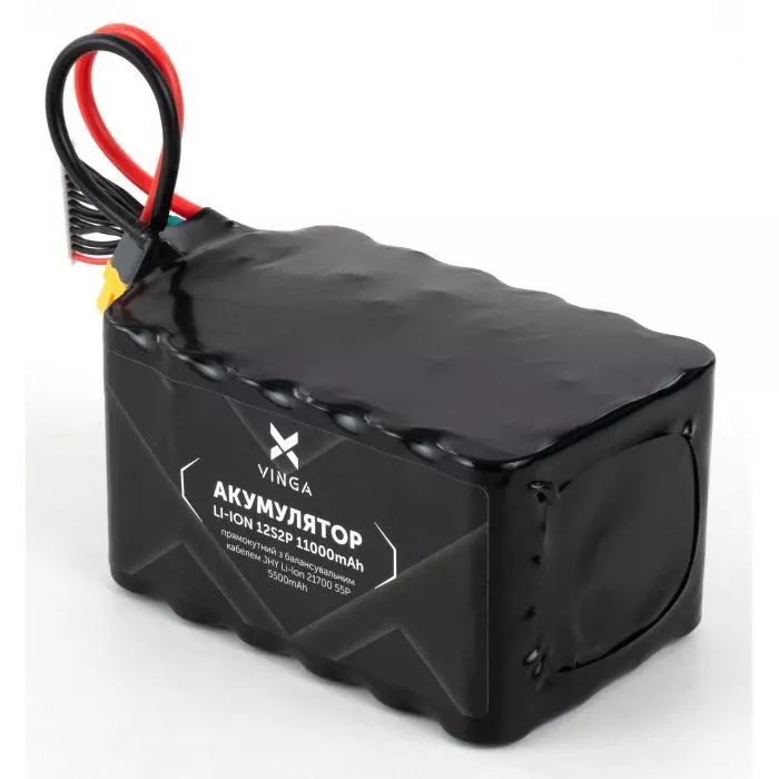 Аккумуляторный блок Vinga Li-Ion 12S2P 11000mAh з балансувальним дротом (V12S2P-22000MAH) (UA)