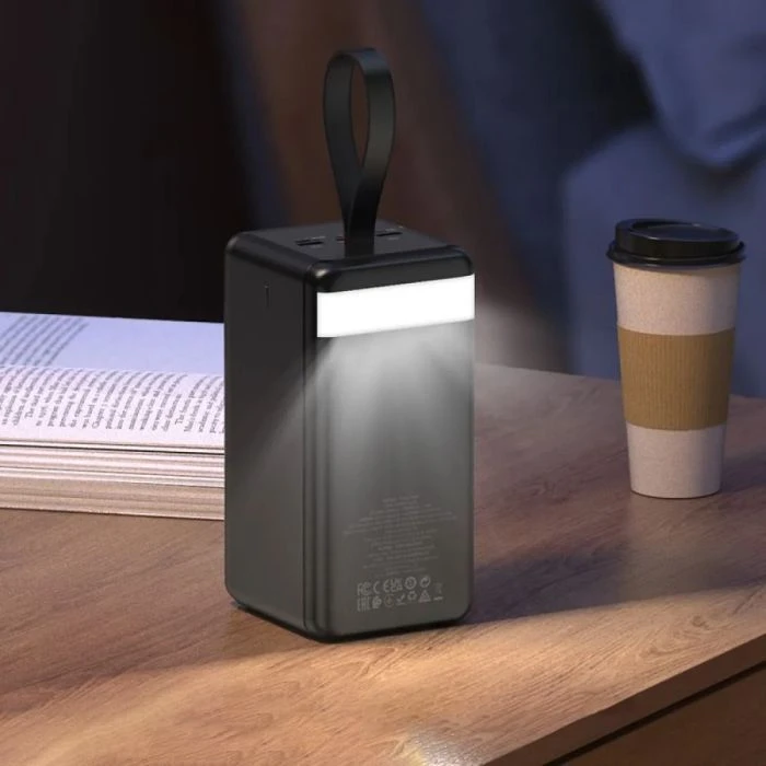 HOCO 90000mAh Element PD/20W, QC/FCP/SCP/AFC/22.5W, LCD, LED Lamp Black (J123D / 714778) (UA)