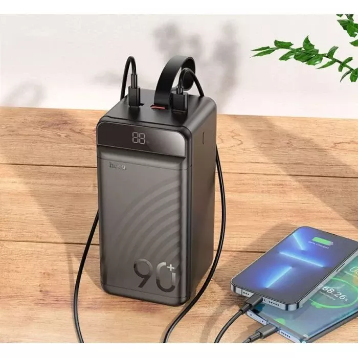 HOCO 90000mAh Element PD/20W, QC/FCP/SCP/AFC/22.5W, LCD, LED Lamp Black (J123D / 714778) (UA)