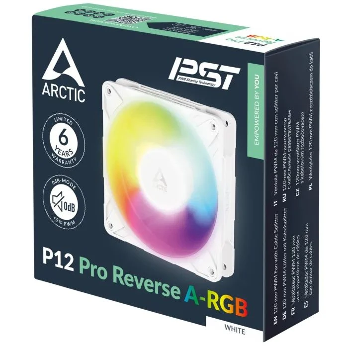 Кулер для корпуса Arctic P12PRO REV ARGB WHITE (ACFAN00325A) (UA)