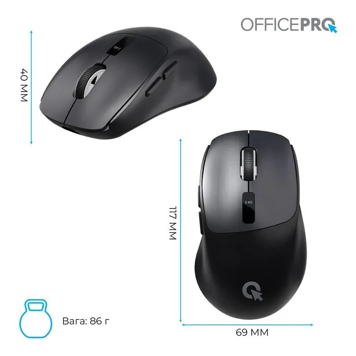 OfficePro M398B Wireless/Bluetooth Black (M398B) (UA)