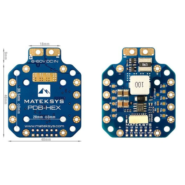 Плата распределения питания (PDB) MATEK PDB HEX (PDB-HEX) (UA)