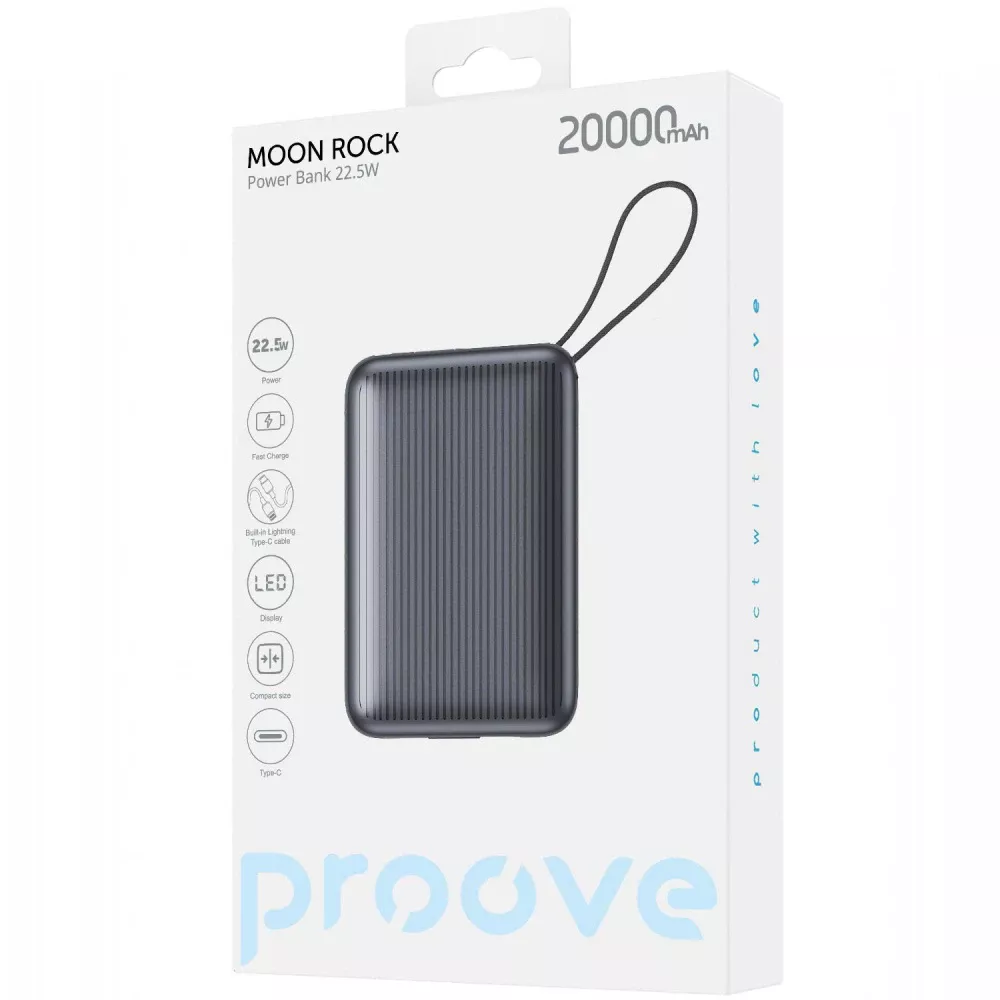 Proove Moon Rock 22.5W 20000mAh Gray (PBM222012105) (UA)