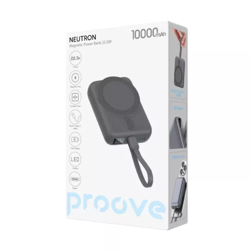 Proove Neutron 22.5W 10000mAh Gray (PBNE22022203) (UA)