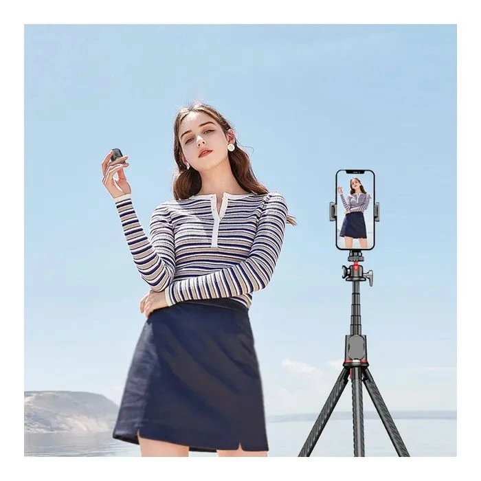 RTAKO C03 Octopus Extendable Tripod Selfie Stick (with Detachable Phone Holder) Black (6942063212416) (UA)