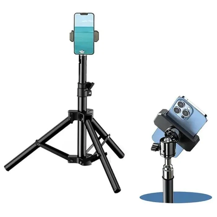 RTAKO ZJ-ZB01 55CM Matte Finish Carbon Steel Tripod Black (6930539528246) (UA)