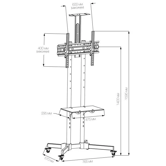 Стойка презентационная Vinga TFS-W0564B1 (UA)