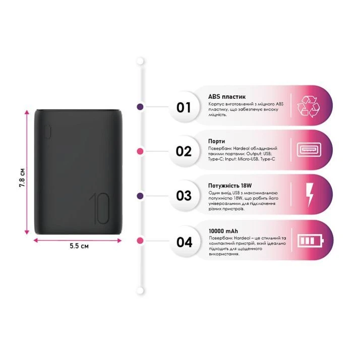 TheGeneral 10000mah Hardeol, QC/3.0/18W (40012419-01) (UA)