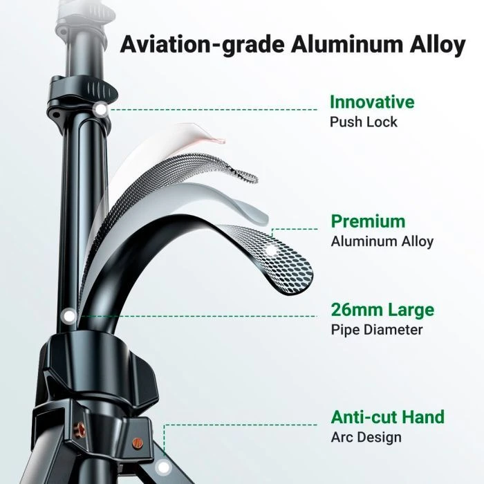 UGREEN LP680 Selfie Stick Tripod with Bluetooth Remote Black (15609) (UA)