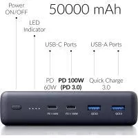 Voltero 50000mAh S50 PD/100W QC/3.0/18W USB-C*2, USB-A*2 (6090537940980) (UA)