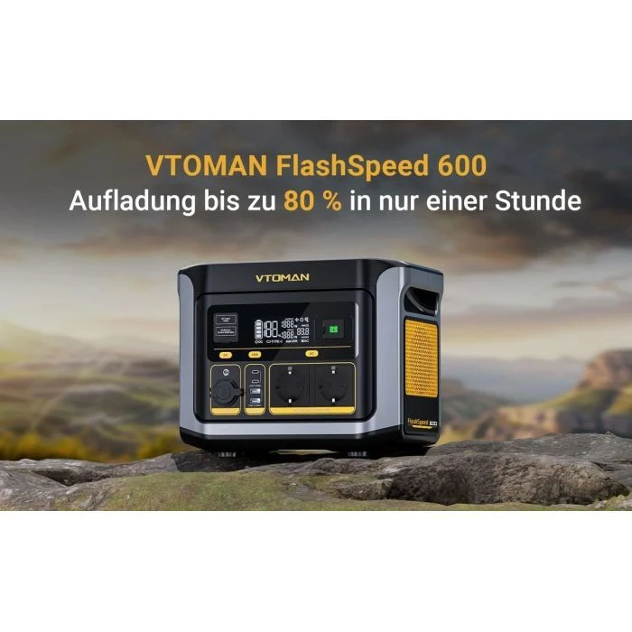 Зарядна станція Vtoman FlashSpeed 600 499Wh (FlashSpeed 600) (UA) Ємність акумулятора: 499 Вт*год;
