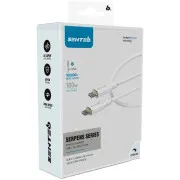 Кабель Senteo SL-01 Silicone Type-C to Type-C 100W 1m White (4262392220268)