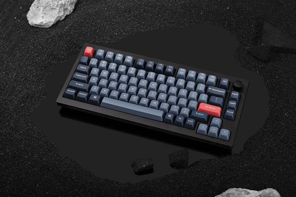 Keychron V1 Max 84 Key RGB Hot-Swap Gateron Jupiter Red Knob Carbon Black (V1MD1_KEYCHRON) (UA)