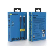Кабель SENTEO SL-03 Silica Gel 60W Type-C to Type-C 1m Dark Blue