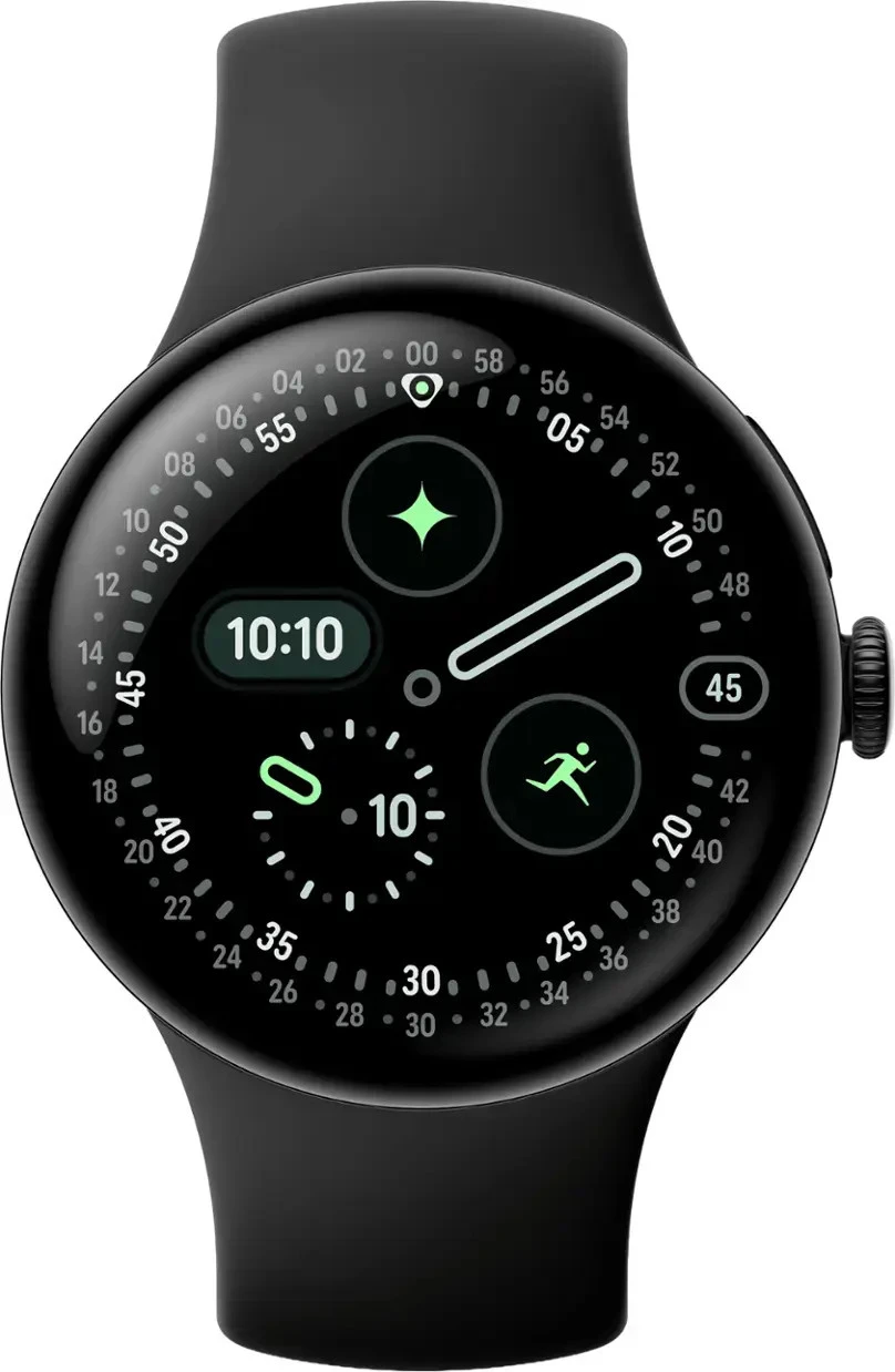 Смарт-годинник Google Pixel Watch 4 41mm Wi-Fi Matte Black Aluminum case / Obsidian Active Band Бренд: Google; Android: є; Типи фізичної