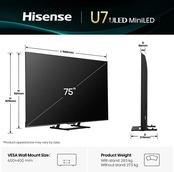 Hisense 75U7Q (UA)