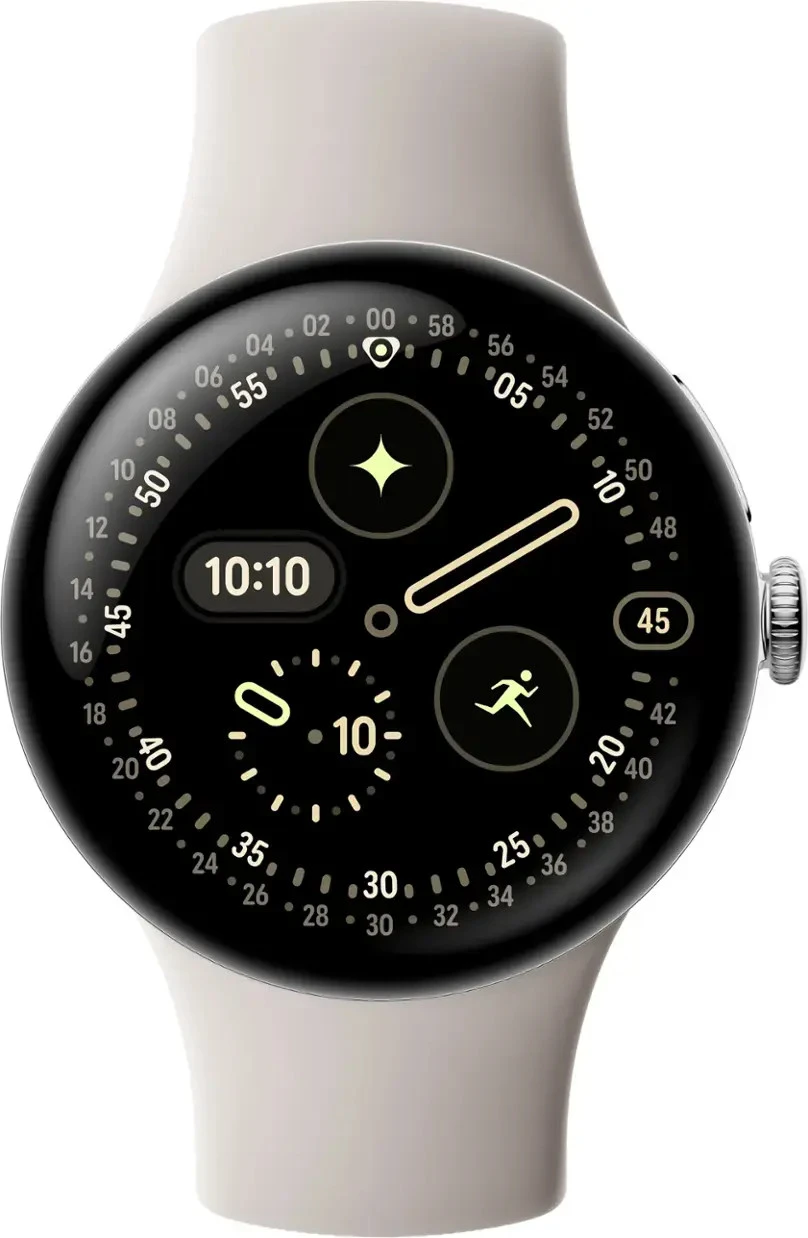 Смарт-годинник Google Pixel Watch 4 41mm Wi-Fi Polished Silver Aluminum case / Porcelain Active Band Бренд: Google; Android: є; Типи фізичної