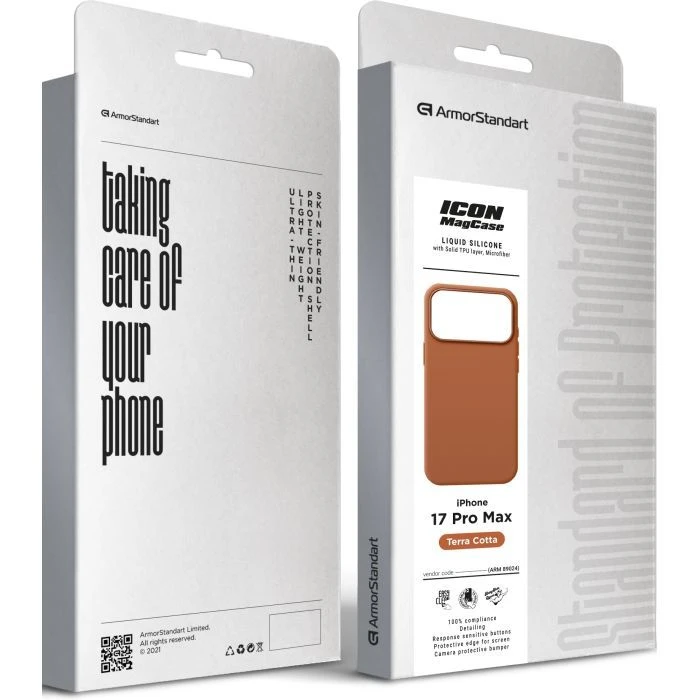 Чехол для мобильного телефона Armorstandart ICON2 MagCase Apple iPhone 17 Pro Max Terra Cotta (ARM89024) (UA) Совместимость с брендом: Apple;