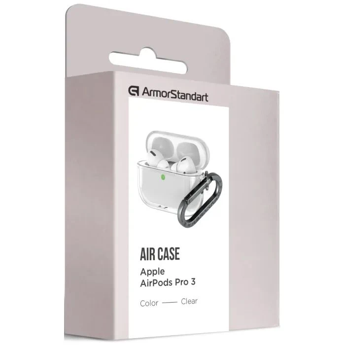 Чохол для навушників Armorstandart Air для Apple Airpods Pro 3 Clear (ARM88268) (ARM88268) (UA) Колір: прозорий;