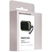 Чехол для наушников Armorstandart Panzer для Apple Airpods Pro 3 Olive Green (ARM88289) (UA)