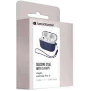 Чехол для наушников Armorstandart Silicone Case для Apple Airpods Pro 3 Dark Blue (ARM88292) (UA)