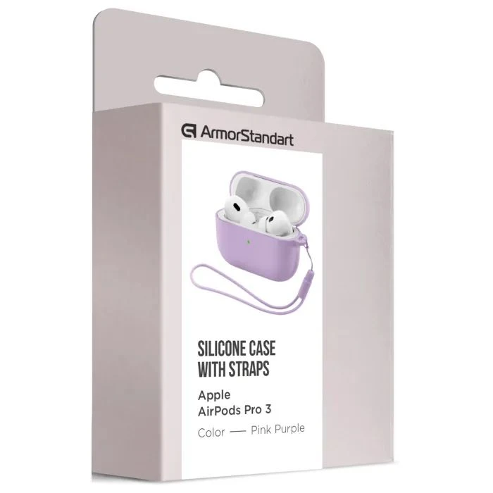 Чехол для наушников Armorstandart Silicone Case для Apple Airpods Pro 3 Pink Purple (ARM88298) (UA)