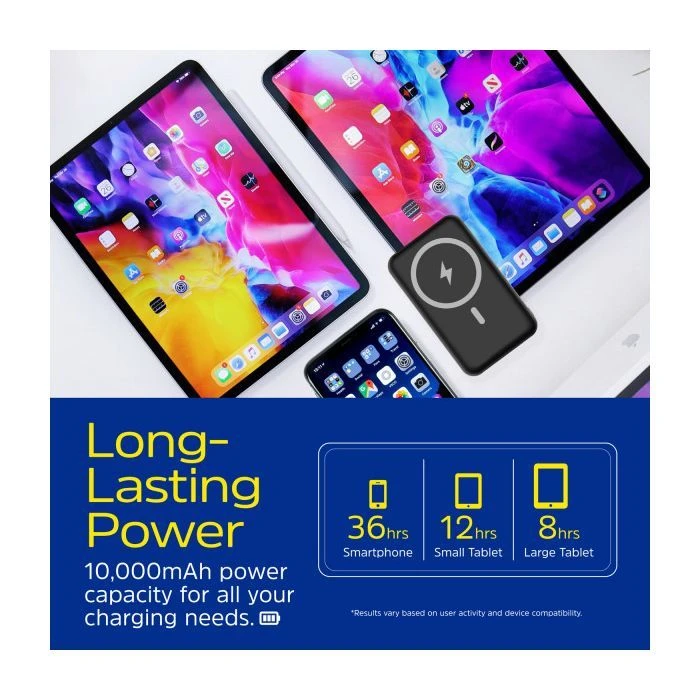 Energizer Magnetic Wireless 10000mAh 22.5W PD USB-A, USB-C In/Out, Black (QM10002PQ) (UA)