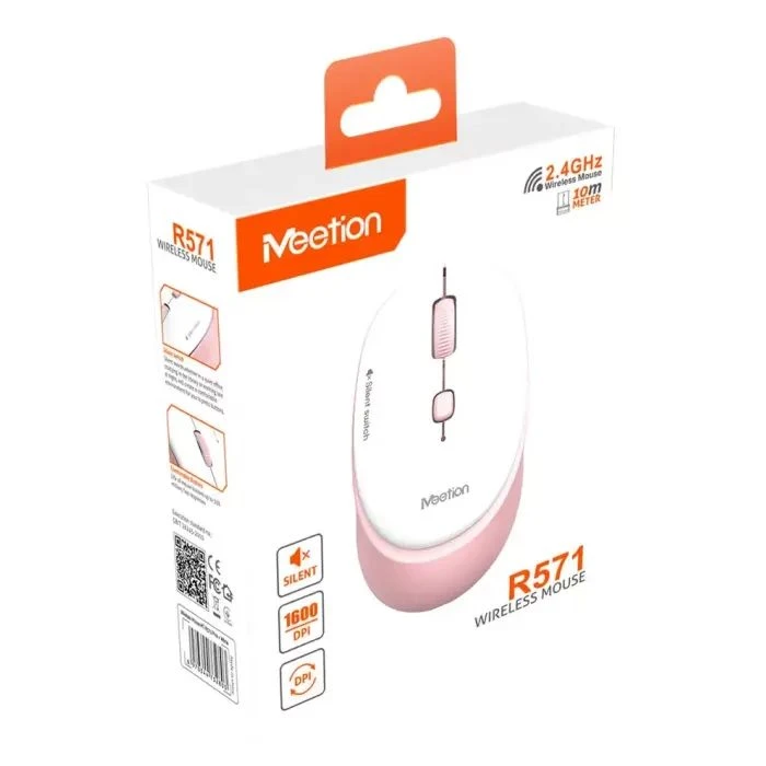 Meetion R571 Wireless White/Pink (MT-R571-P) (UA)