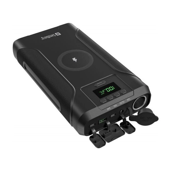 Sandberg 76800mAh Survivor 7in1 DC/91W, PD/100W, Cigar Lighter/120W, QI-15W, power-through (421-15) (UA) Ёмкость: 76800 mAh; Выходной ток: 3 A;