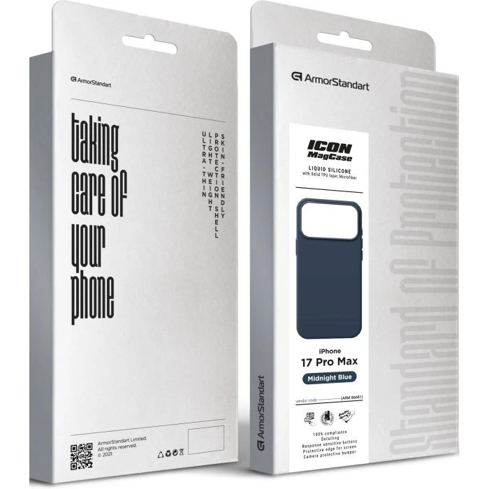 Чохол для мобільного телефону Armorstandart ICON2 MagCase Apple iPhone 17 Pro Max Midnight Blue (ARM86681) (UA)