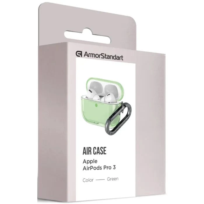 Чохол для навушників Armorstandart Air для Apple Airpods Pro 3 Green (ARM88305) (ARM88305) (UA) Колір: зелений;