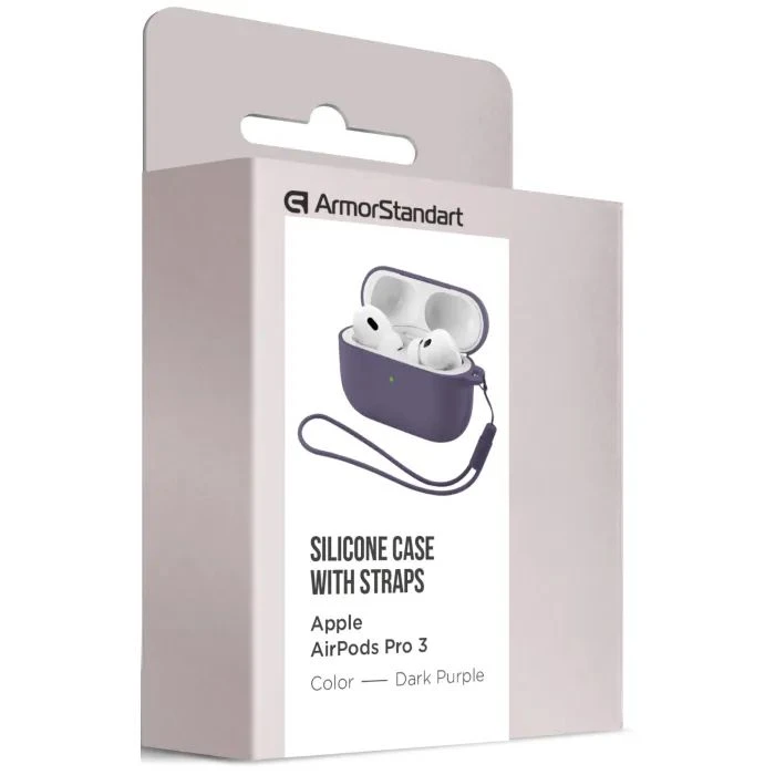 Чохол для навушників Armorstandart Silicone Case для Apple Airpods Pro 3 Dark Purple (ARM88294) (UA) Колір: фіолетовий;