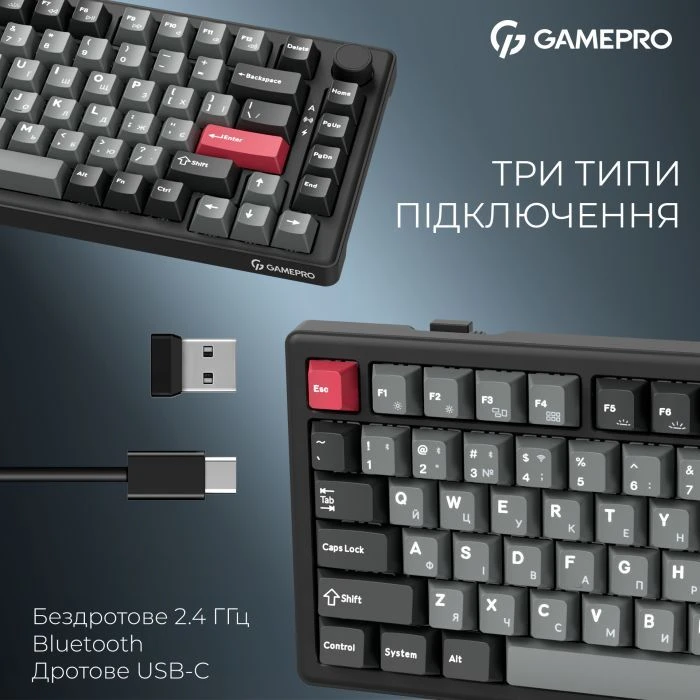 GamePro Asgard Yord Wireless/Bluetooth/USB UA Black (MK266BK) (UA)