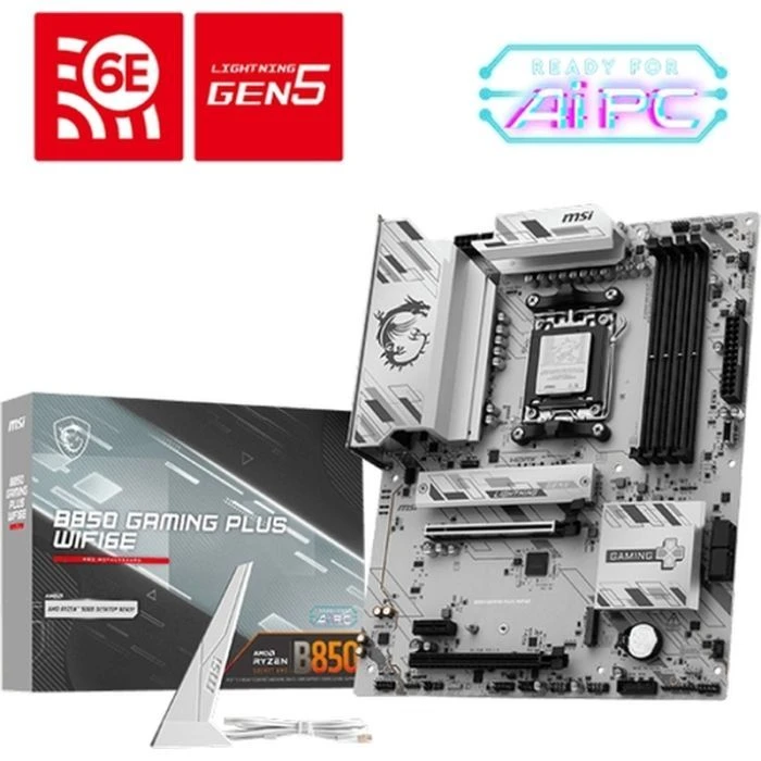 MSI B850 GAMING PLUS WIFI6E (UA) Сокет: AM5; Поддержка процессоров: