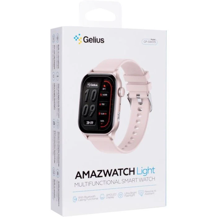 Смарт-часы Gelius GP-SW015 Amazwatch Light Pink (2099901012739) (UA)