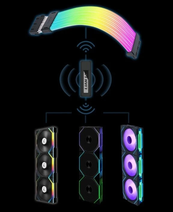 Вентилятор Lian Li Uni Fan SL-INF Wireless 120-3 Reverse Blade Black (G99.12RSLIN1W3B.00) (UA)