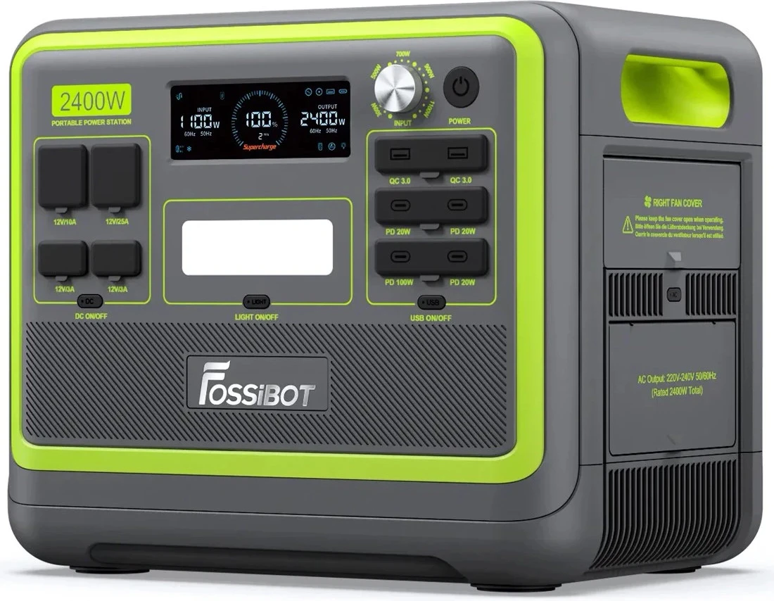 Fossibot F2400 Green (EU) Бренд: Fossibot; Розетка AC 230V: 3; USB