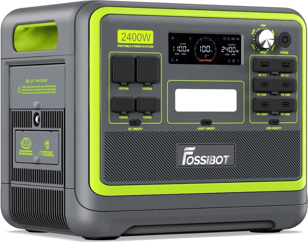 Fossibot F2400 Green (EU) Бренд: Fossibot; Розетка AC 230В: 3; USB