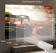 Проектор Projector Plus 3D Game P30 Max (4K / 10000 игр / AndroidTV / 2 джойстика / пульт ДУ / 32-150 / White)