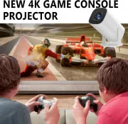 Проектор Projector Plus 3D Game P30 Max (4K / 10000 игр / AndroidTV / 2 джойстика / пульт ДУ / 32-150 / White)