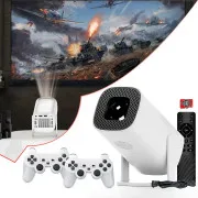 Проектор Projector Plus 3D Game P30 Max (4K / 10000 игр / AndroidTV / 2 джойстика / пульт ДУ / 32-150 / White)