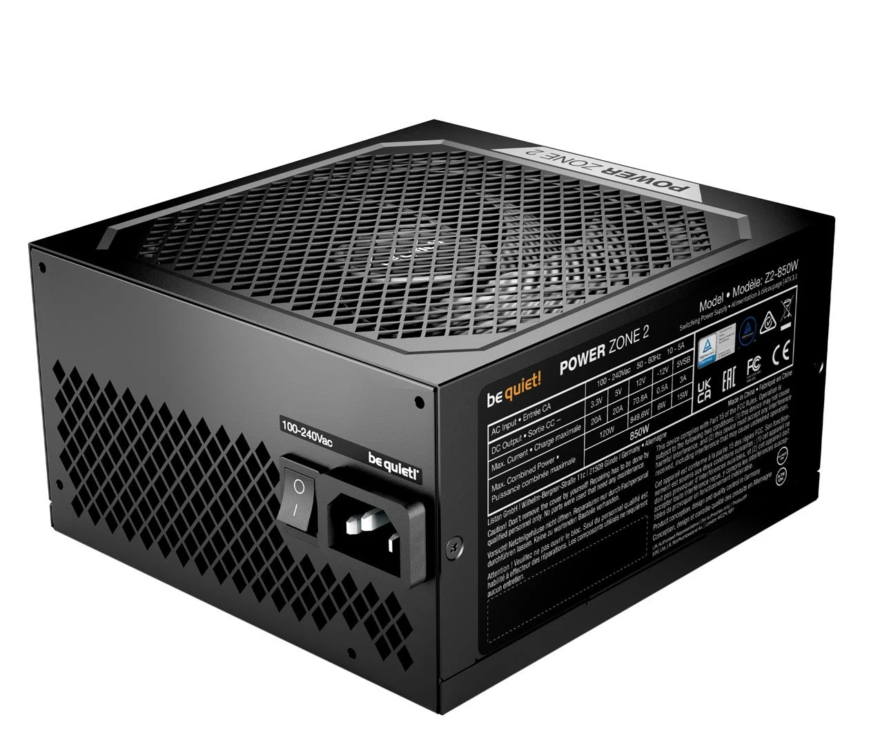 be quiet! Power Zone 2 850W 80 PLUS Platinum ATX 3.1 (BP007EU) EU