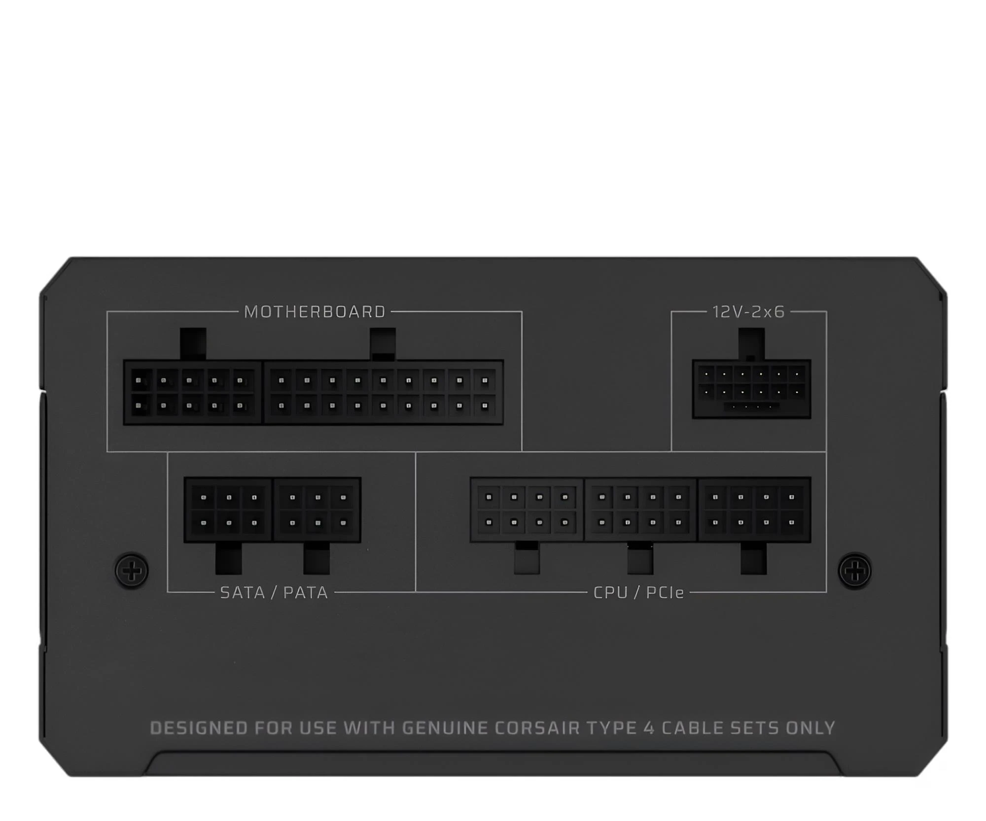Corsair RM850e 850W 80 Plus Gold ATX 3.1 (CP-9020296-EU) EU Разъемы питания  EPS12V/ATX 20+4 (24) pinа – 1 шт.; pin CPU/PCI-E (8) – 5 шт; SATA – 4 шт.