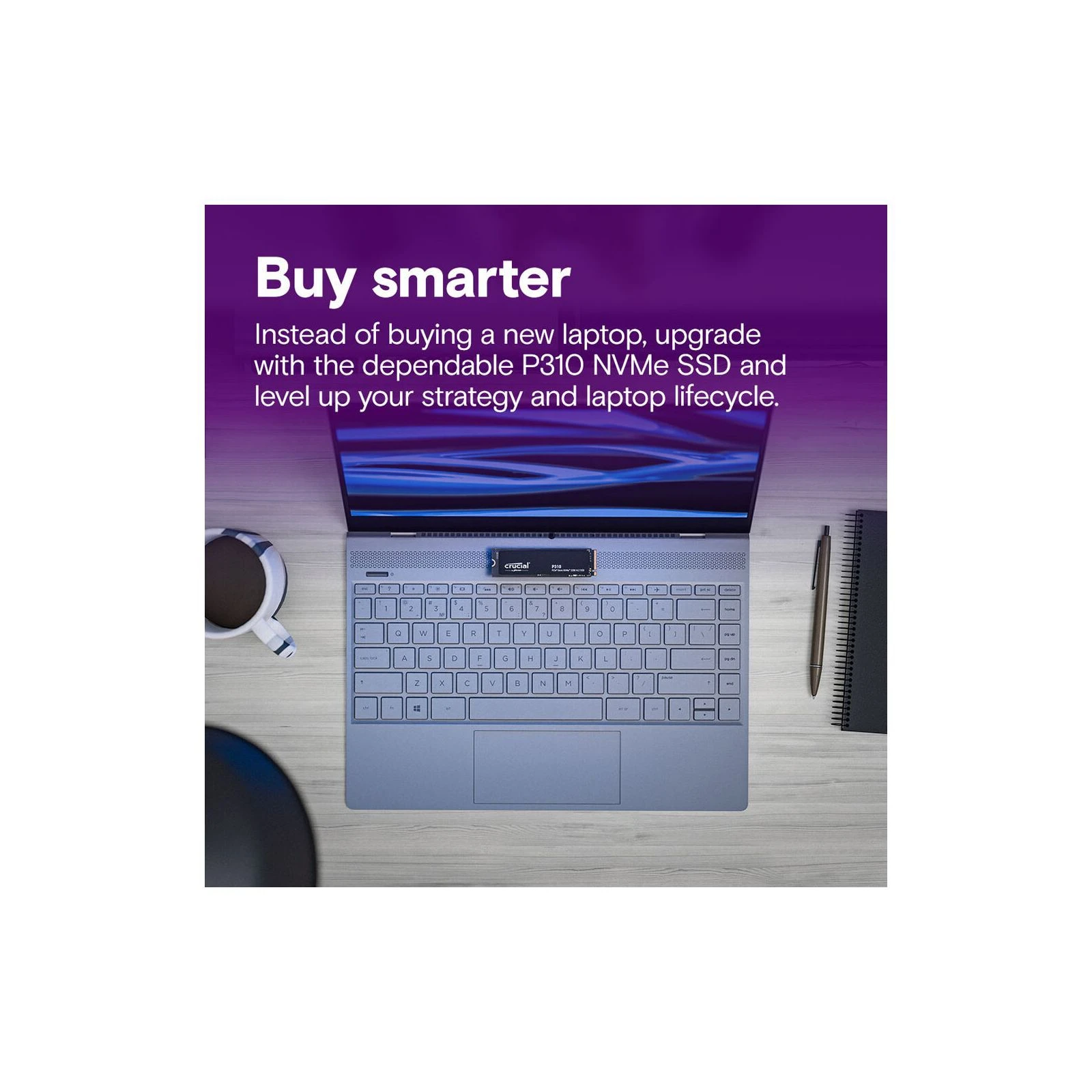 M.2 2280 1TB P310 Micron (CT1000P310SSD8) (UA) Типоразмер М2 M.2 2280