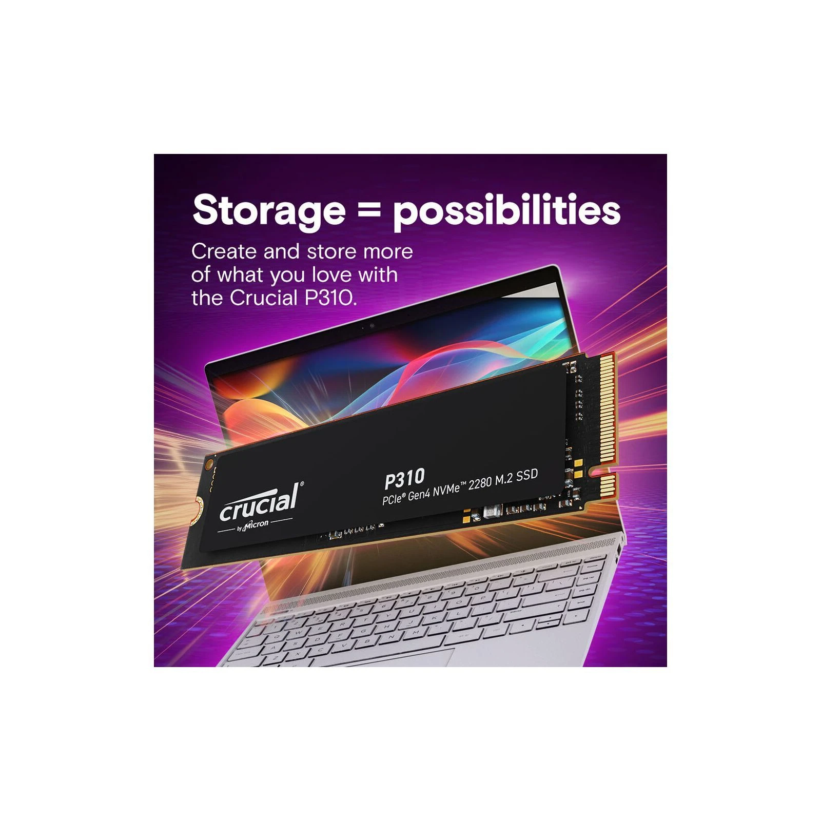 M.2 2280 1TB P310 Micron (CT1000P310SSD8) (UA) Объем памяти 1 TB