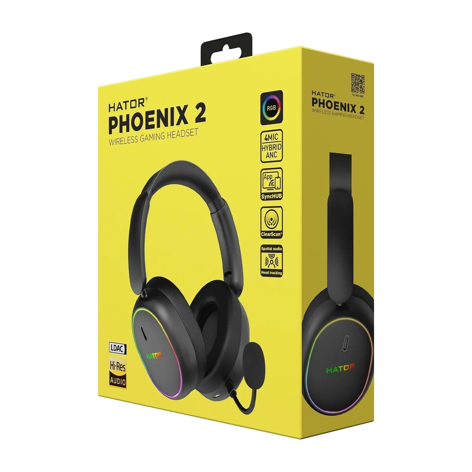 Наушники Hator Phoenix 2 Wireless Hi-Res SyncHUB connection Black (ESH40) (UA) Основные характеристики;