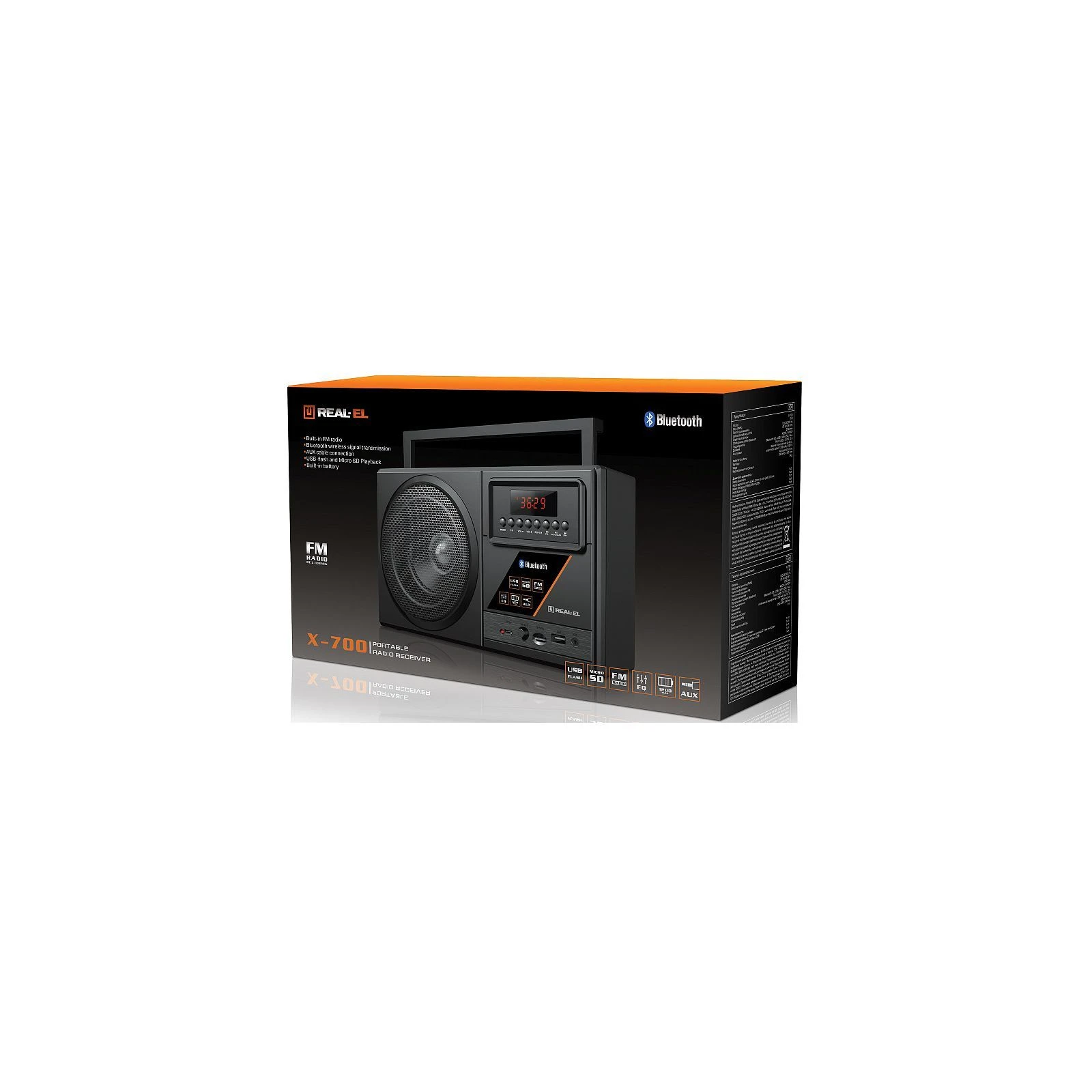 Портативний радіоприймач Real -EL X -700 (UA) Основні характеристики;